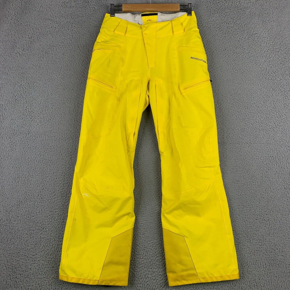 KJUS Revolution Pants Womens Actual 29 Yellow Thinsulate Flex Dermizax EV Snow - Picture 1 of 11